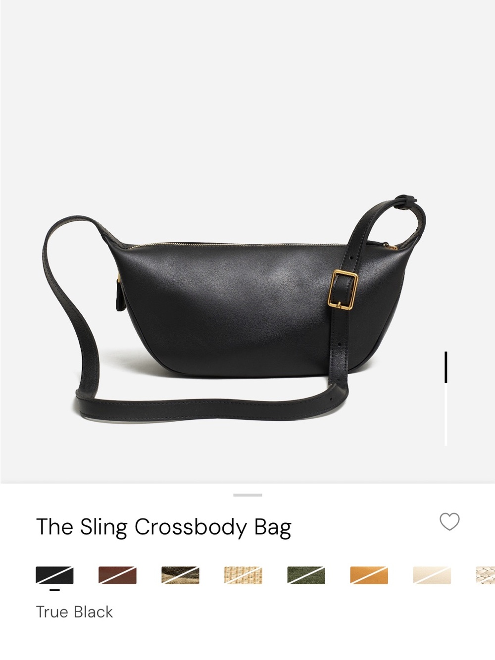 Madewell Black Sling Crossbody Bag